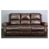 Abbyson Split Leather Electric Reclining Sofa