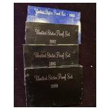 4x The Bid Us Mint Proof Sets 1980-83
