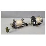 2x The Bid Vintage Penn Level Wind Reels