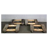 4x The Bid Haul Master Small 4 Wheel 1k Lb Dollies