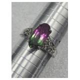 925 Sterling Silver Mystic Topaz  Ring - Size 11