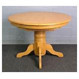 Solid Maple Round Pedestal Dining Table