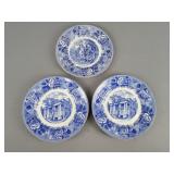3x The Bid White House Of The Confederacy Plates