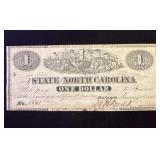 North Carolina Civil War $1 Banknote 1863