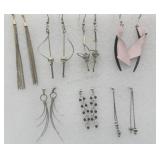 Retro Long Dangle And Abstract Pierced Earrings