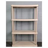 4 Tier Plastic Garage Shelf Unit