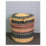 Hand Woven Laundy Hamper W/ Lid
