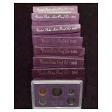 6x The Bid - Us Mint 5 Coin Proof Sets 1984-90