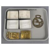 3x The Bid Brass Commemorative Pieces