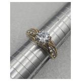 925 Sterling Silver Engagement Cz Ring Sz 10