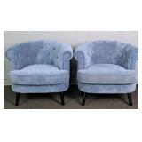 2x The Bid Sauder Upholstered Barrel Back Chair