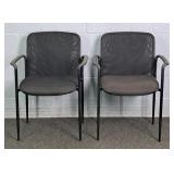 2x The Bid Norstar Metal Fram Cushioned Chairs