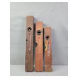 3x The Bid Antique Stanley Level