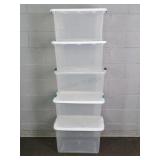 4x The Bid Sterilite Plastic Totes