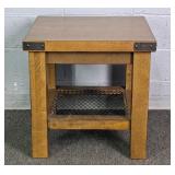 Steve Silver Solid Wood Oak Veneer Side Table