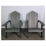 2x The Bid Costway Painted Hdpe Adirondack Chair