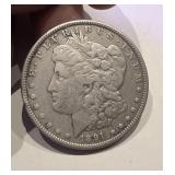 1891 Cc Carson City Morgan Silver Dollar -