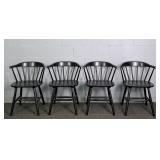 4x The Bid Painted Solid Wood Windsor Chairs