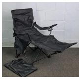 Reclining Camp Chair W/ Adj Footrest