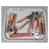 Lot Of Cutters Snips And Crescent Wrenches