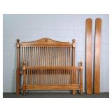 Queen Size Solid Wood Headboard & Footboard