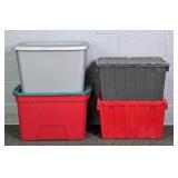 4x The Bid Sas Sterilite & More Plastic Totes