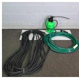 Lot Of 3 Garden Hoses W/ Nozzle &1gal Tank Sprayer