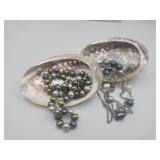 Abalone Shells With Freshwater & Faux Pearl