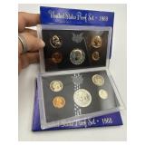 2x The Bid Proof Coin Sets - W Silver 1968, 69