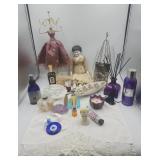 Dresser Vintage Decor Includes Antique Porcelain