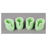 4x The Bid Jadeite Spoon Rests