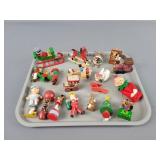 18x The Bid Vintage Wood Ornaments & 1 Pixie Orn