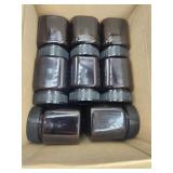 New -32 Amber Brown Plastic Storage Jars With