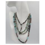 4 Stone & Glass Beaded Necklaces