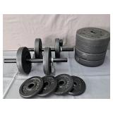 Can-do & More 50lb Weights W/ Dumbell Bars