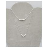 .925 Sterling Silver Mother And Child Pearl