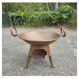 Antique Swedish Copper And Brass Brazier With