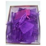 Box Of Purple Mesh Jewelry Bags