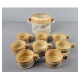 9 Pc Pottery Mug Set
