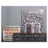 Lot Of 3 Asst Wall Hung Art & Decor