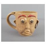 Signed Folk Art Face Mug