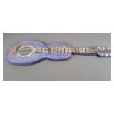 Folk Art Wall Hung Guitar B- Painted Wood