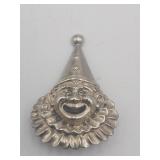 Beau Sterling Clown Brooch Pin 3.4g