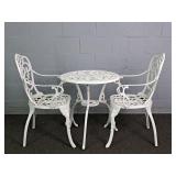 Painted Cast Aluminum 3pc Ice Cream Set