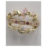 Stackable Fashion Rings Adjustable Butterflies And
