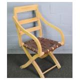 Rustic Wood Frame Accent Chair