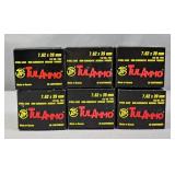 6x The Bid 20 Round Box 7.62x39 Ammo