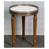 Vintage Louis Xvi Style Walnut Round Stand