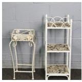 2x The Bid Painted Wrought Iron Plant Stands