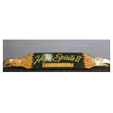 Hand Painted Carved Wood Wall Hung Sign